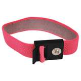 Wrist Strap Only, 4mm Snap, Adjustable, Conductive Weave, Steel, Pink redirect to product page